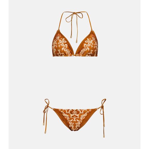 Zimmermann Raie Mini Bikini Brown Damask - 0 / XS - Picture 8 of 8